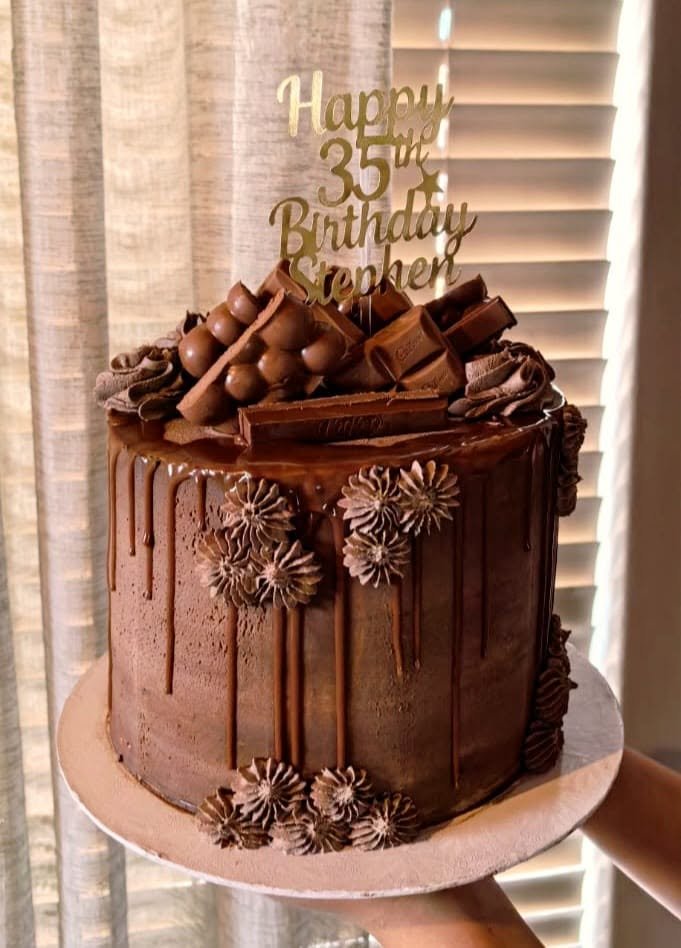 Chocolate drip celebration cake from The Sugar Gallery